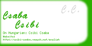 csaba csibi business card